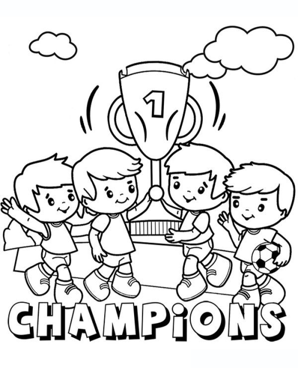 Free trophy coloring pages printable pdf