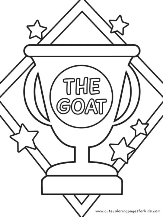 Trophy coloring pages