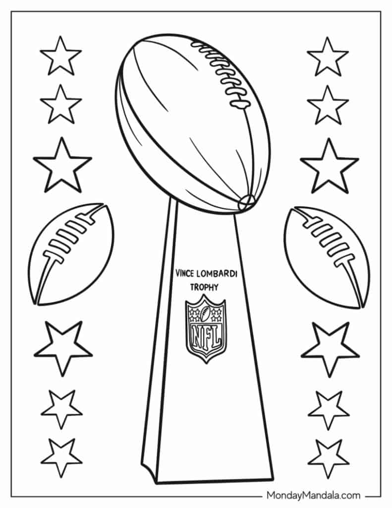 Football coloring pages free pdf printables