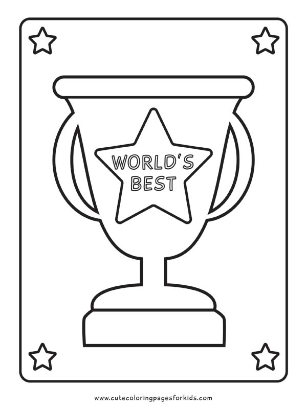 Trophy coloring pages