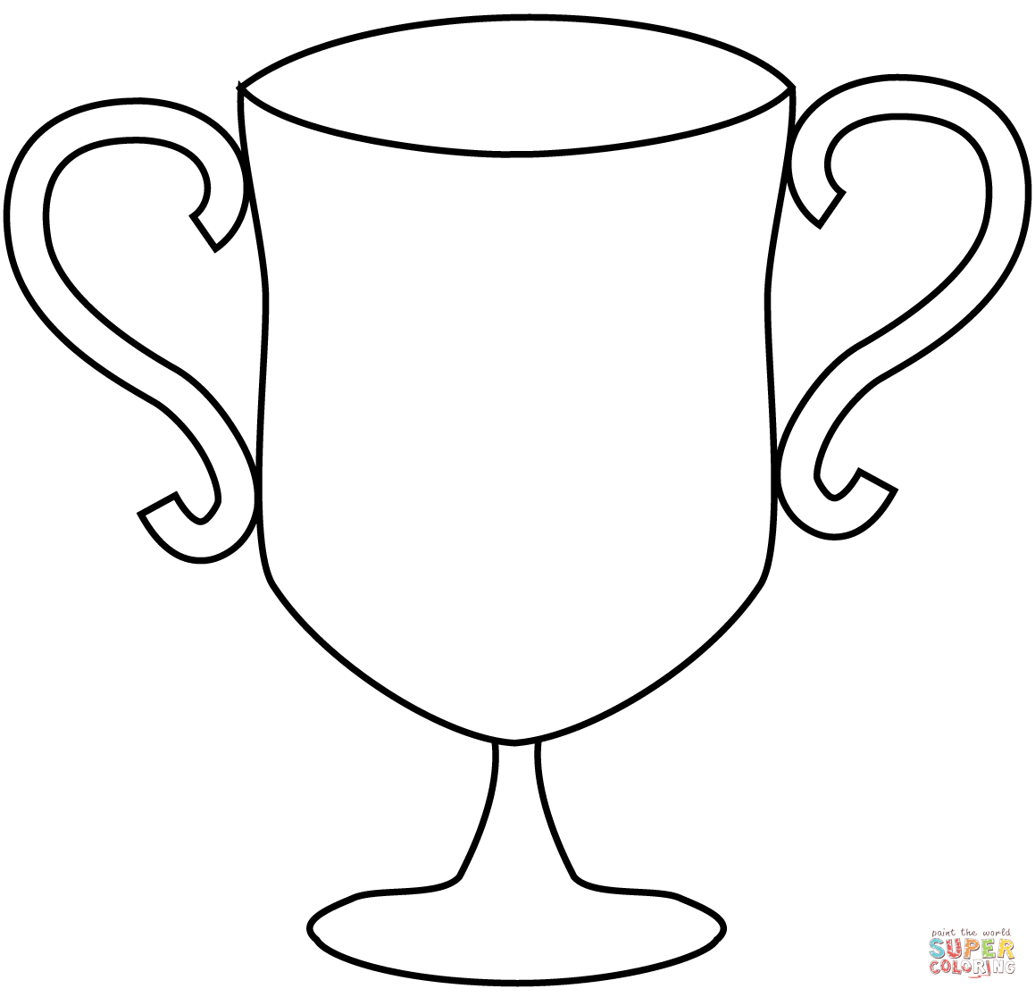 Trophy coloring page free printable coloring pages