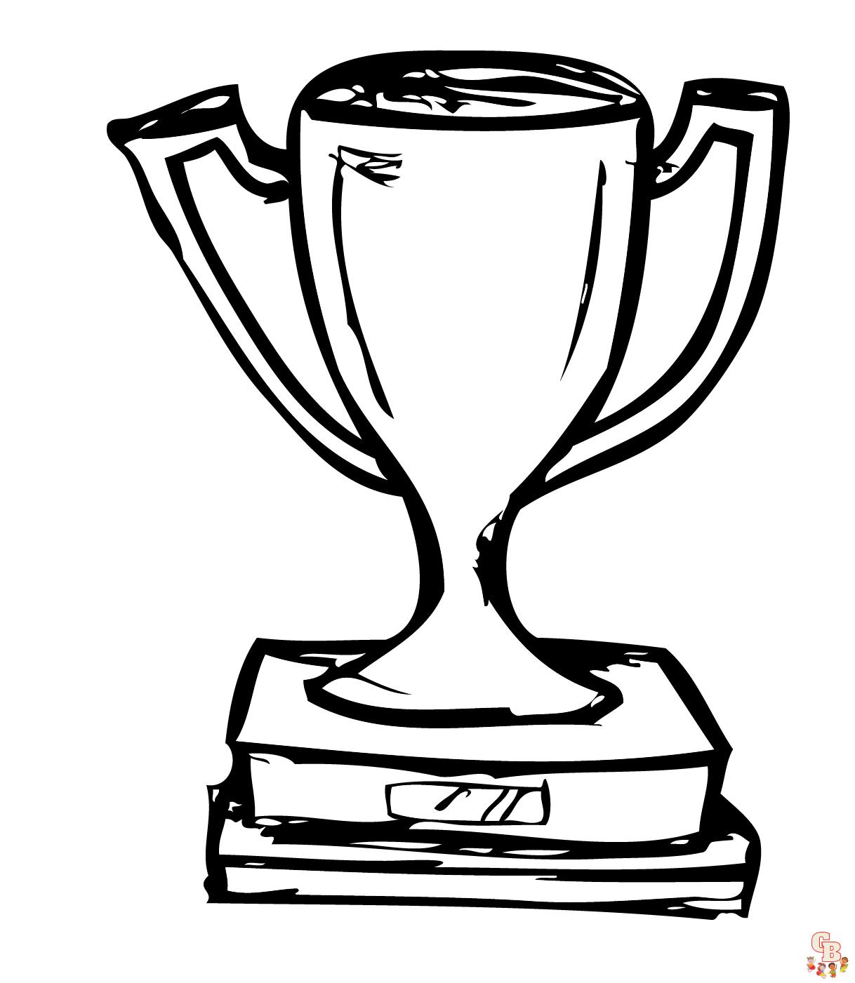 Get creative with trophy coloring pages for kids