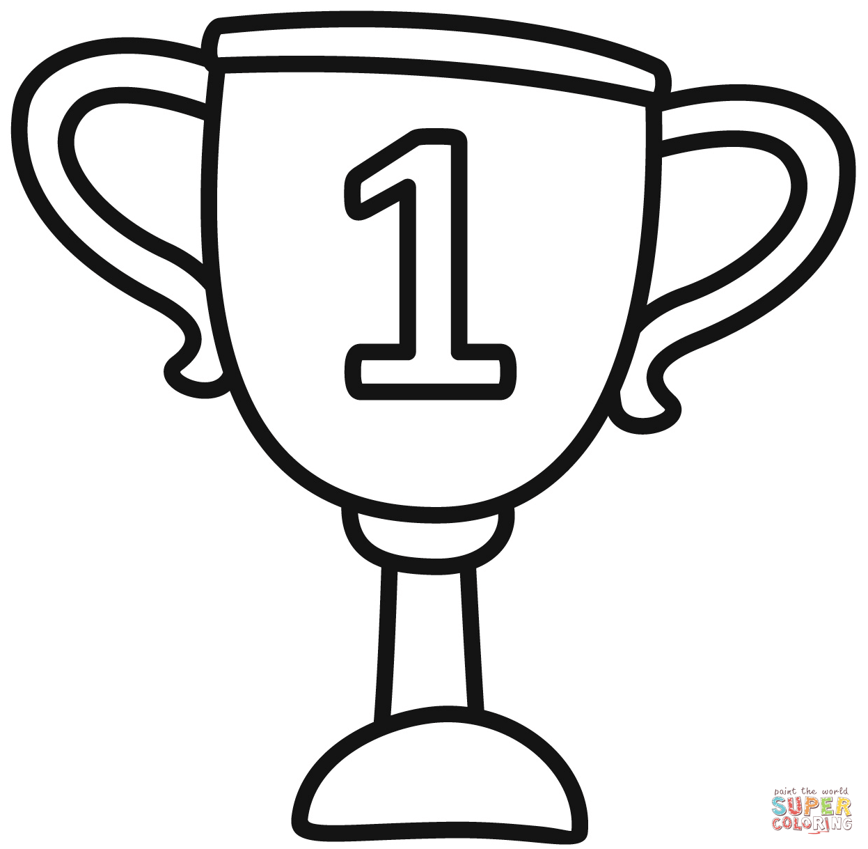 Trophy coloring page free printable coloring pages