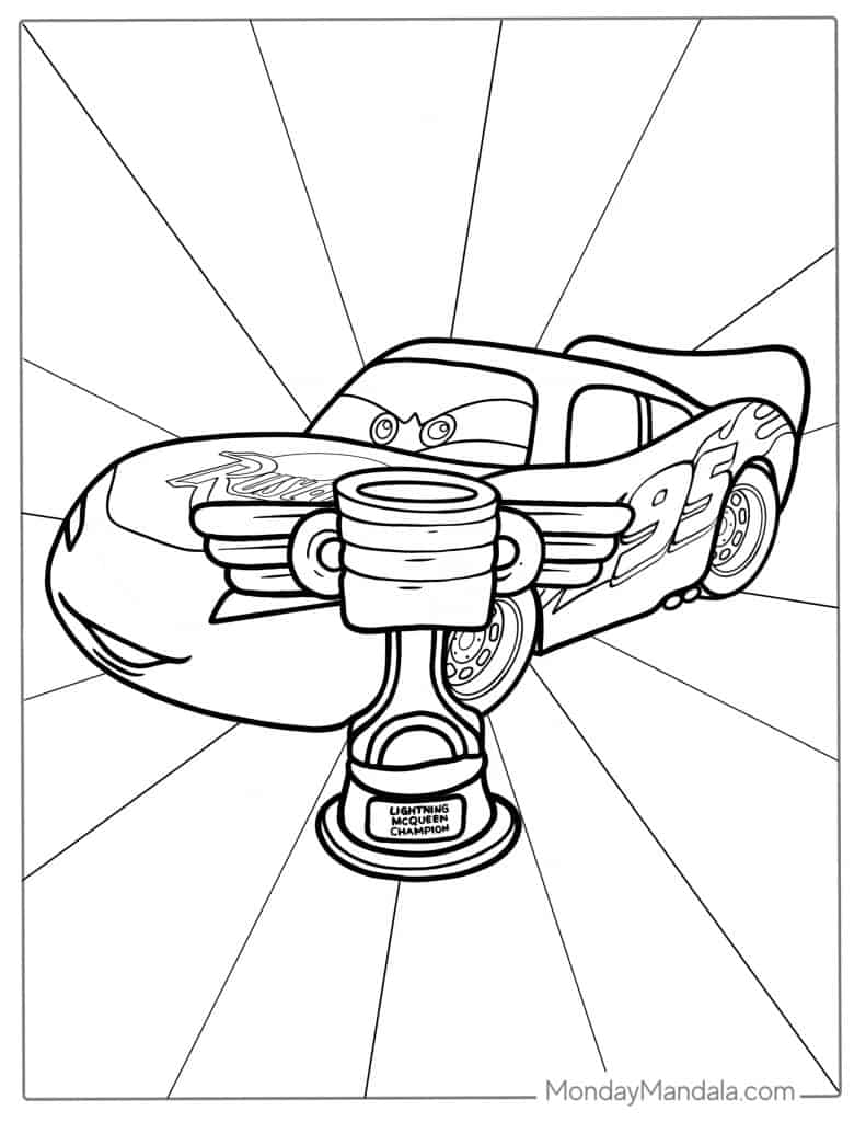 Lighting mcqueen coloring pages free pdf printables