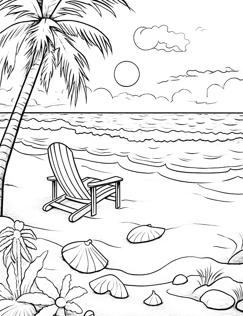 Summer coloring pages free printable sheets