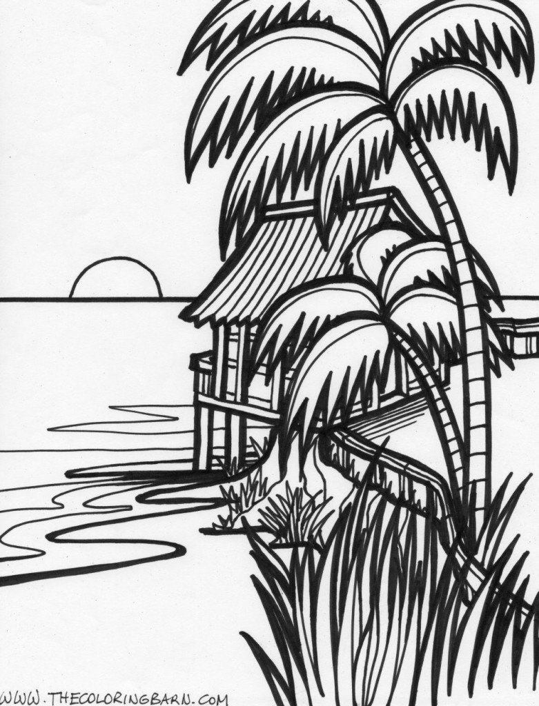 Island coloring pages
