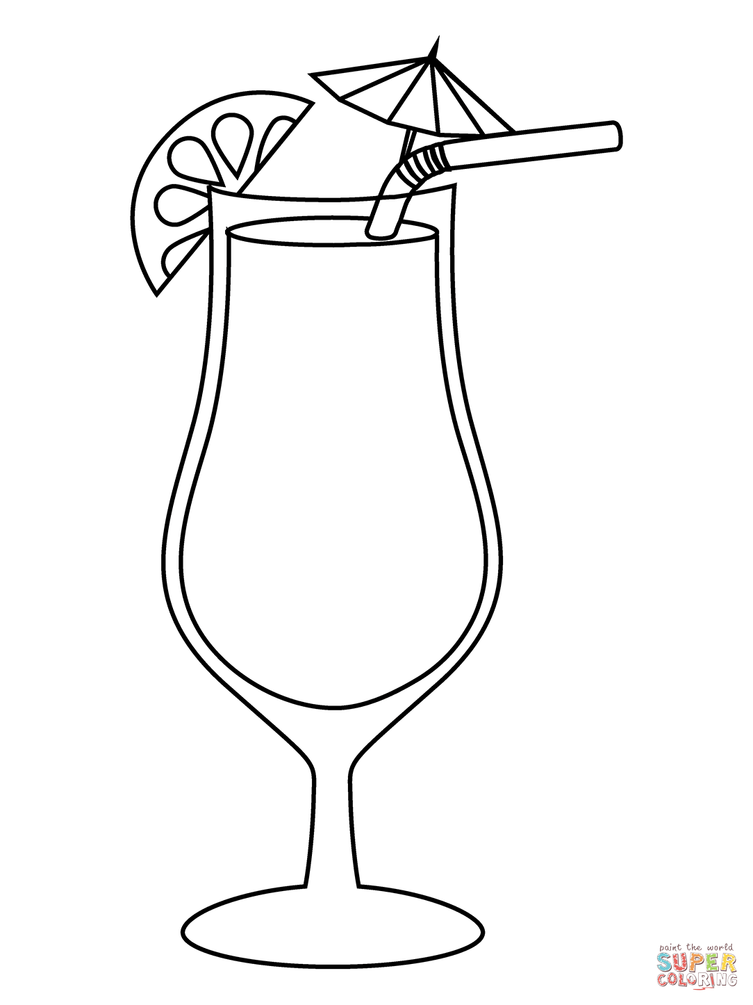 Tropical drink emoji coloring page free printable coloring pages