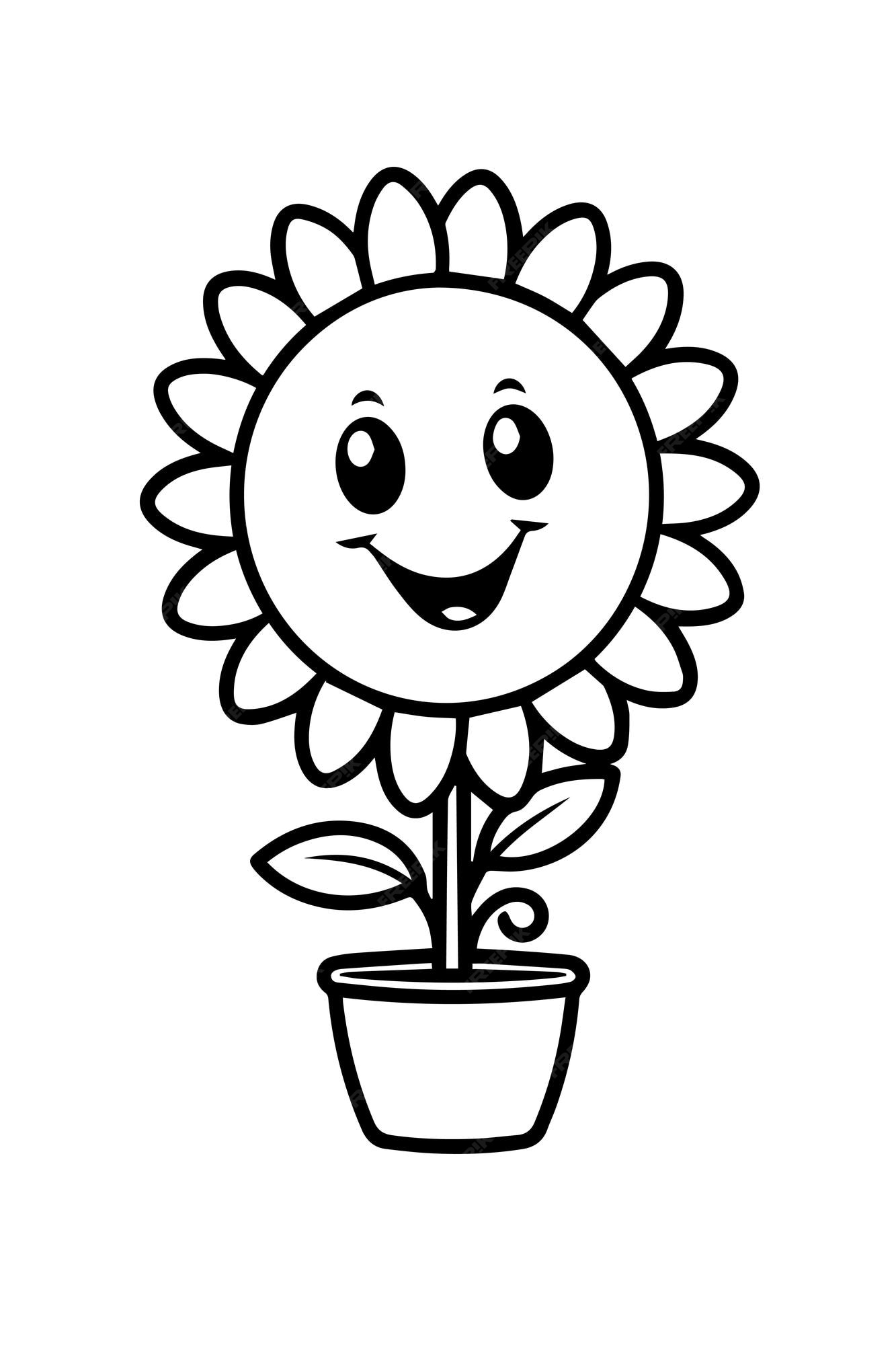 Premium vector flower coloring book page outline