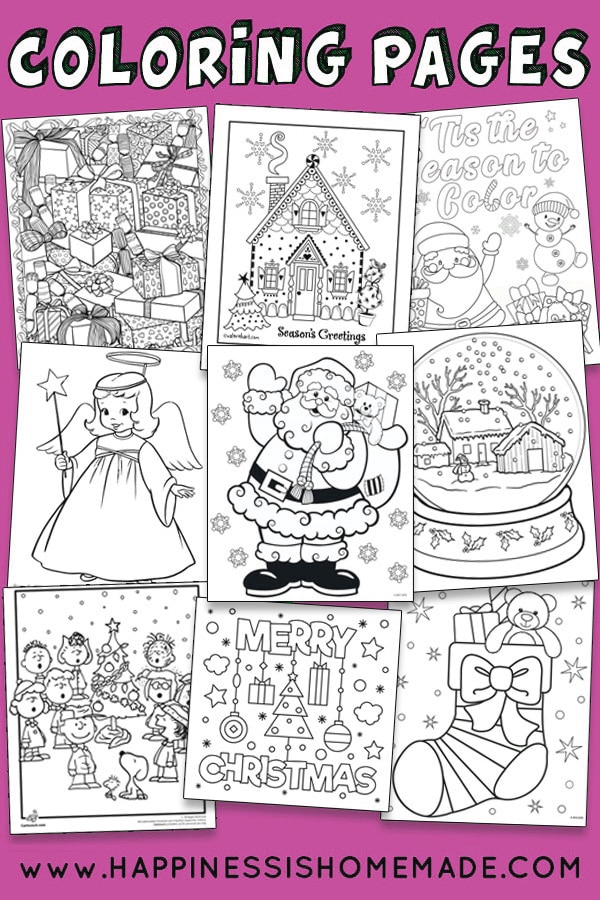 Free christmas coloring pages for adults and kids