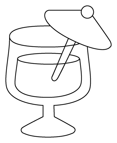 Tropical drink emoji coloring page free printable coloring pages