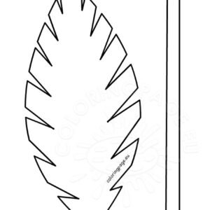 Palm leaf coloring pages printable for free download