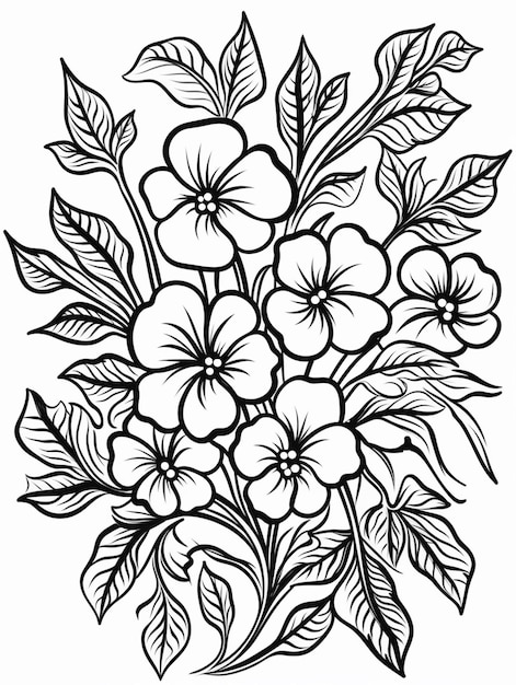 Page coloring page flowers images