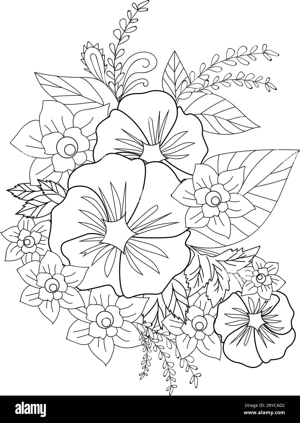 Henna flowers stock vector images