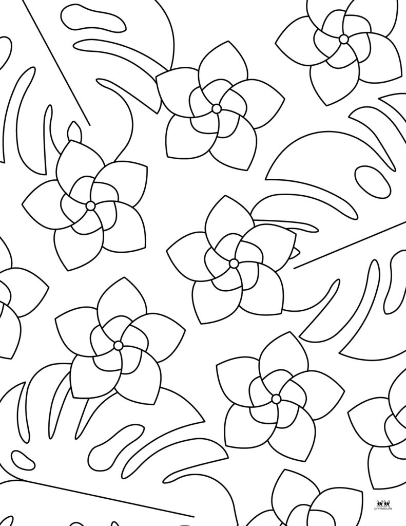 Flower coloring pages