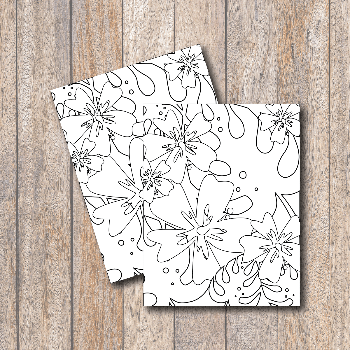 Tropical flower coloring page