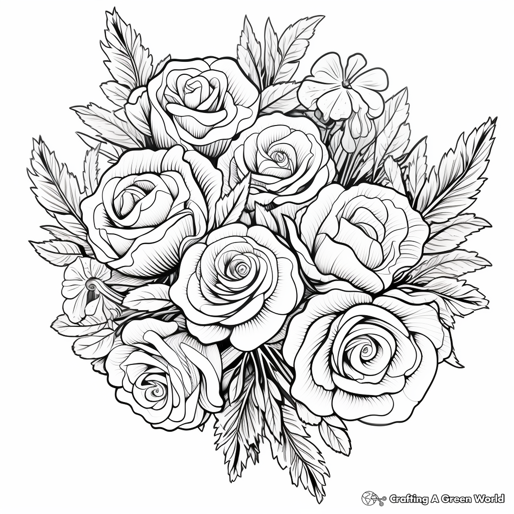 Intricate floral coloring pages