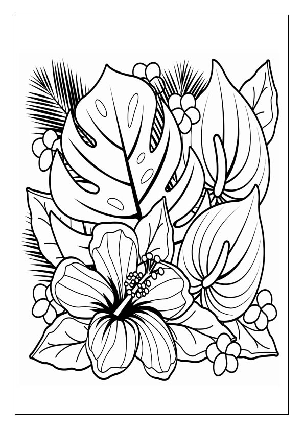 Flower coloring pages printable coloring sheets