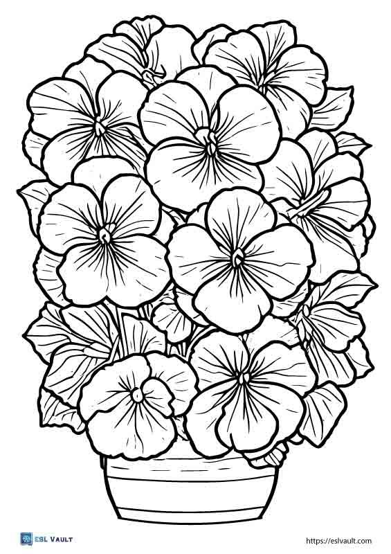 Free printable plant coloring pages