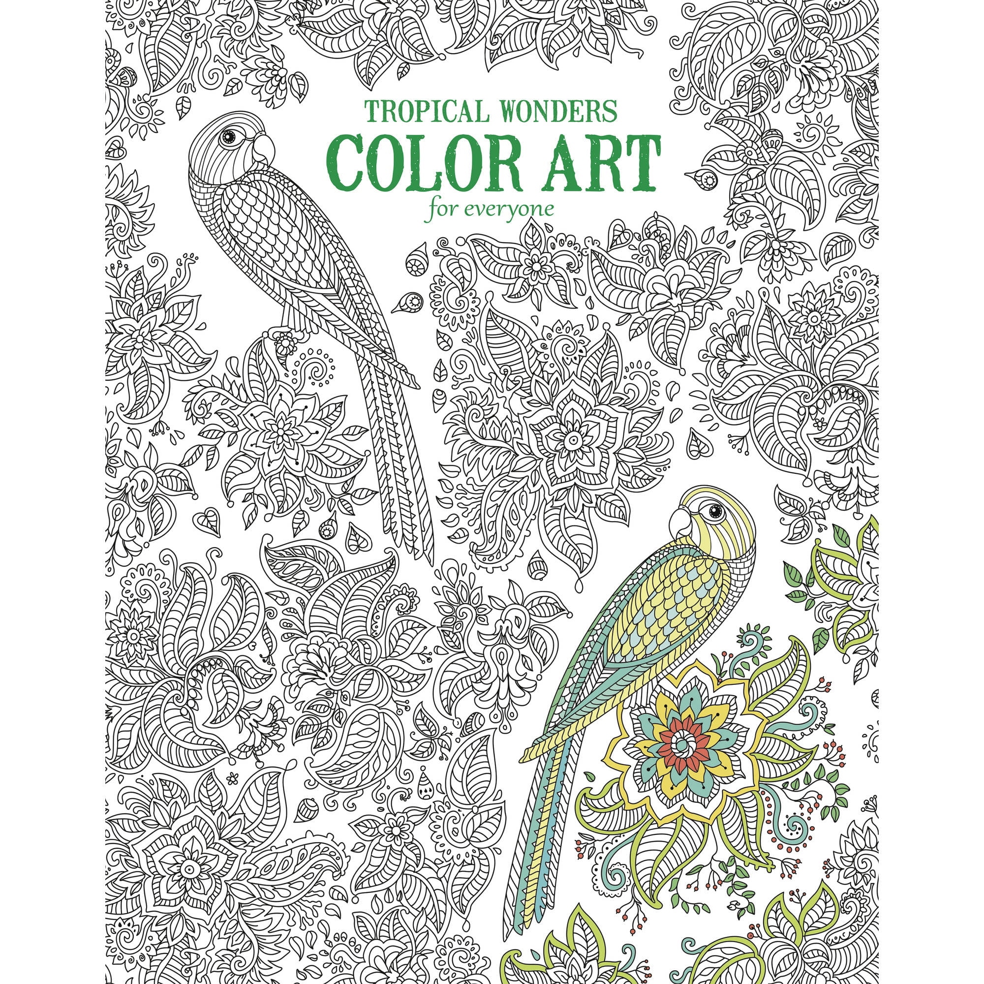 Leisure arts color art for everyone tropical wonders adult coloring book pages