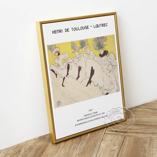 Henri de toulouse lautrec exhibition museum poster la troupe de mademoiselle eglantine art prints vintage wall decor picture