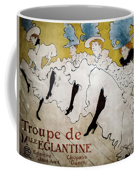 Troupe de mademoiselle eglantine vintage poster by henri de toul coffee mug by henri de toulouse