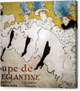 Troupe de mademoiselle eglantine vintage poster by henri de toul drawing by henri de toulouse