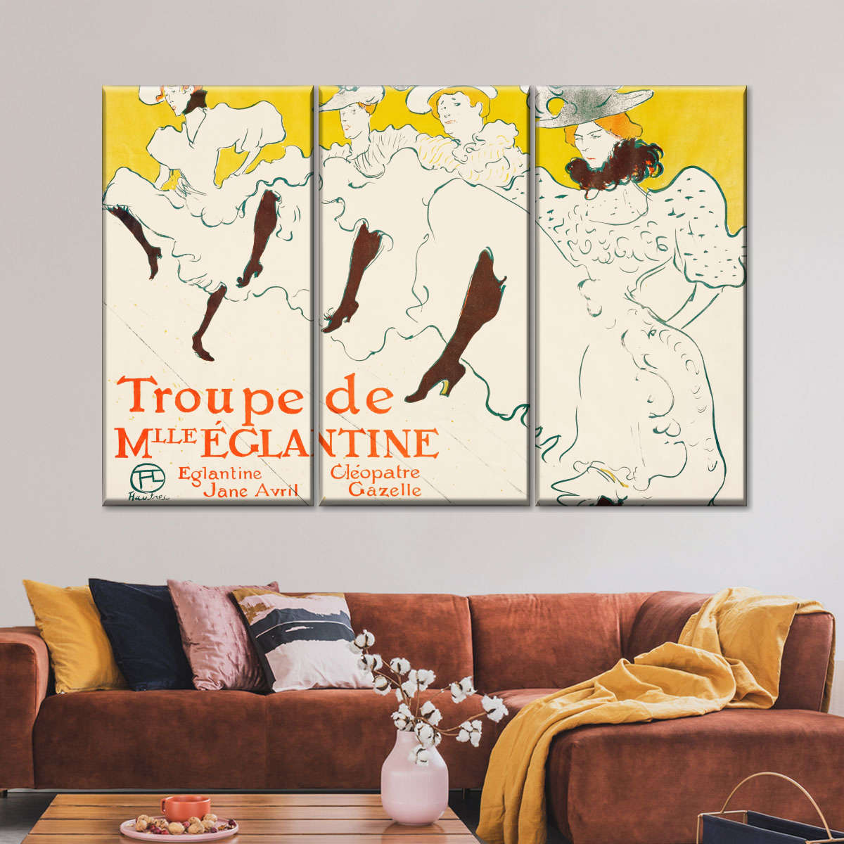 Mademoiselle eglantines troupe art canvas prints frames posters