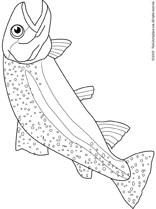 Trout coloring page audio stories for kids free coloring pages colouring printables