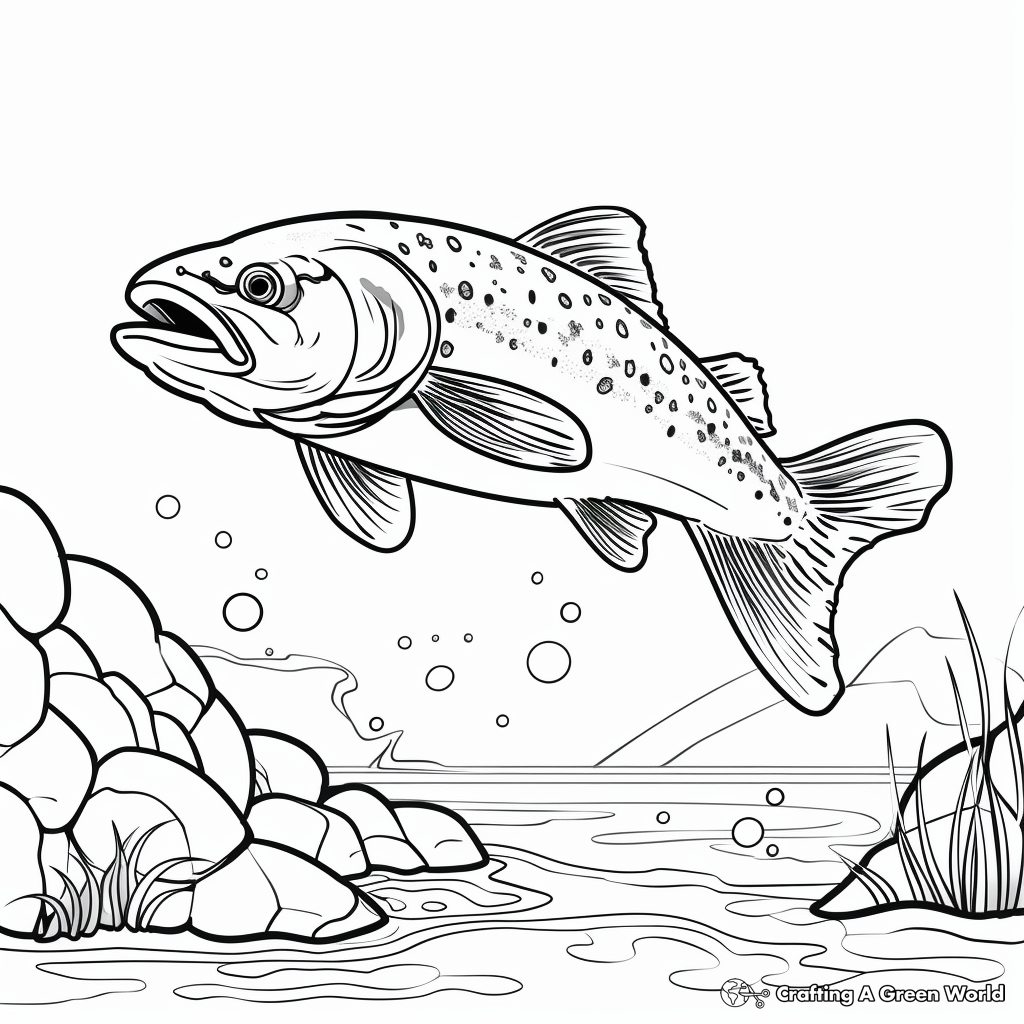 Brook trout coloring pages