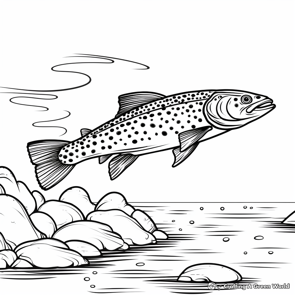 Brook trout coloring pages