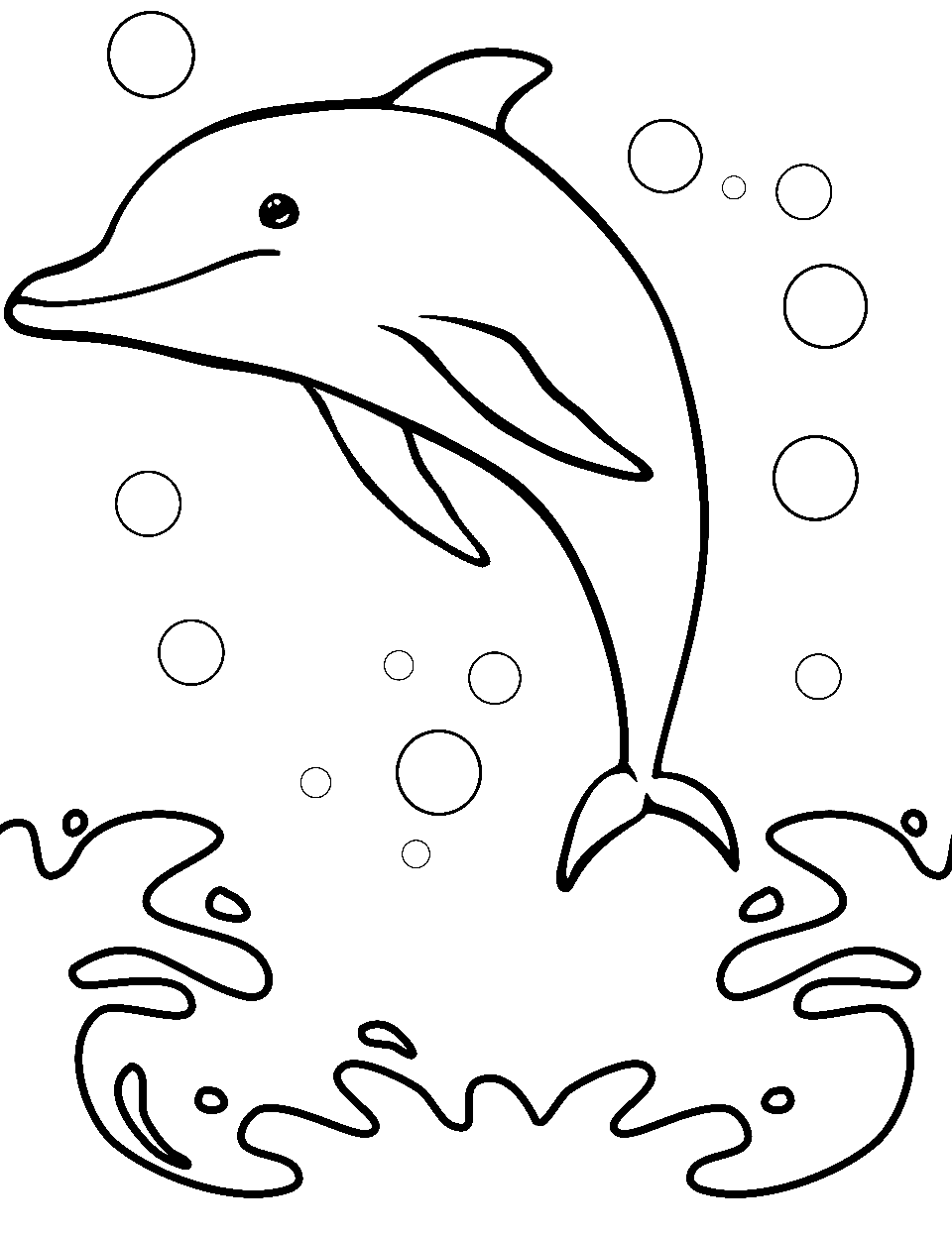 Dolphin coloring pages free printable sheets