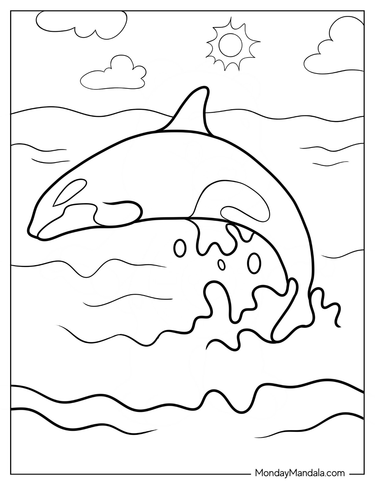 Killer whale coloring pages free pdf printables