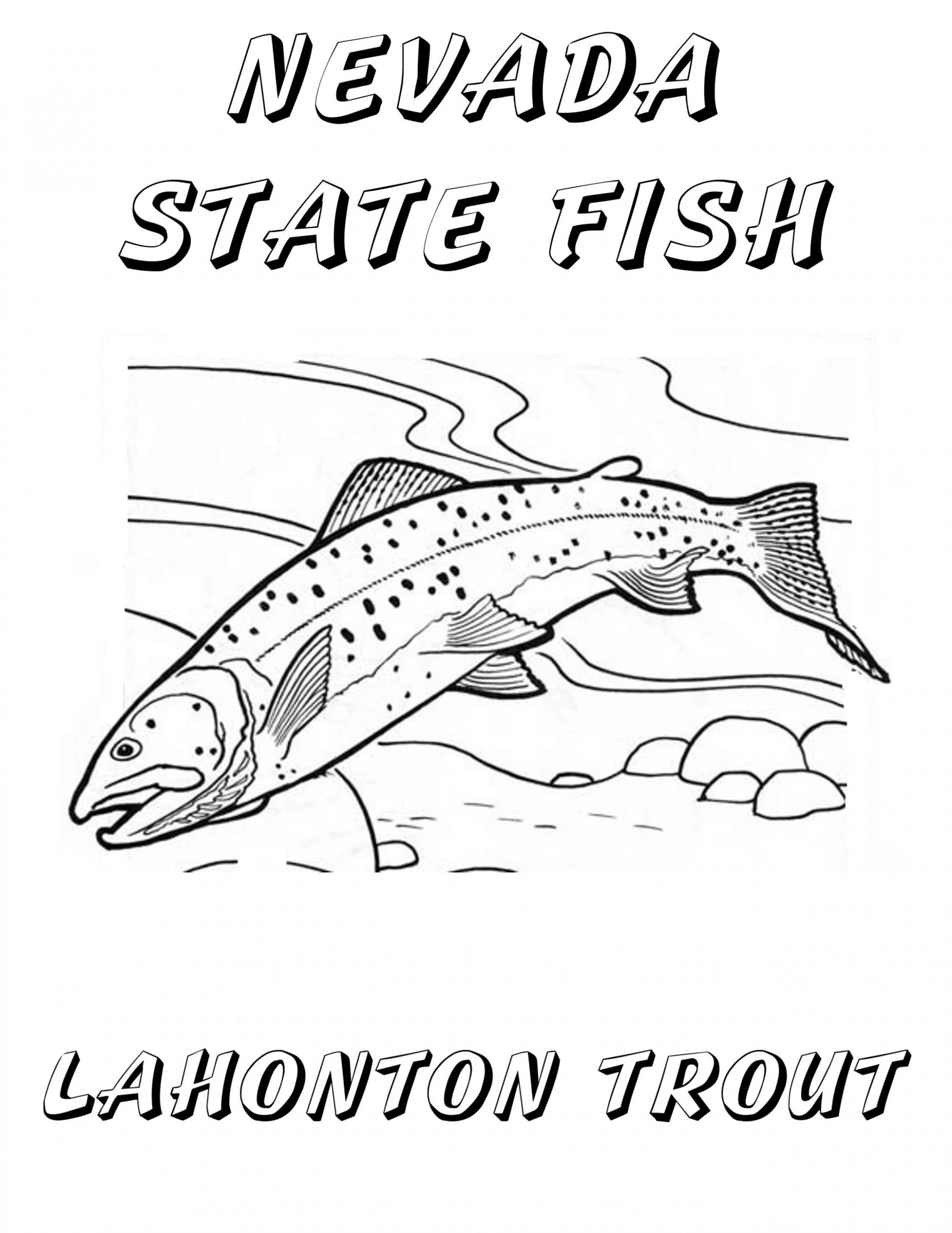 Nevada day coloring book state fish lahontan cutthroat trout windy pinwheel