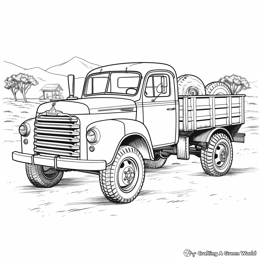 Old truck coloring pages