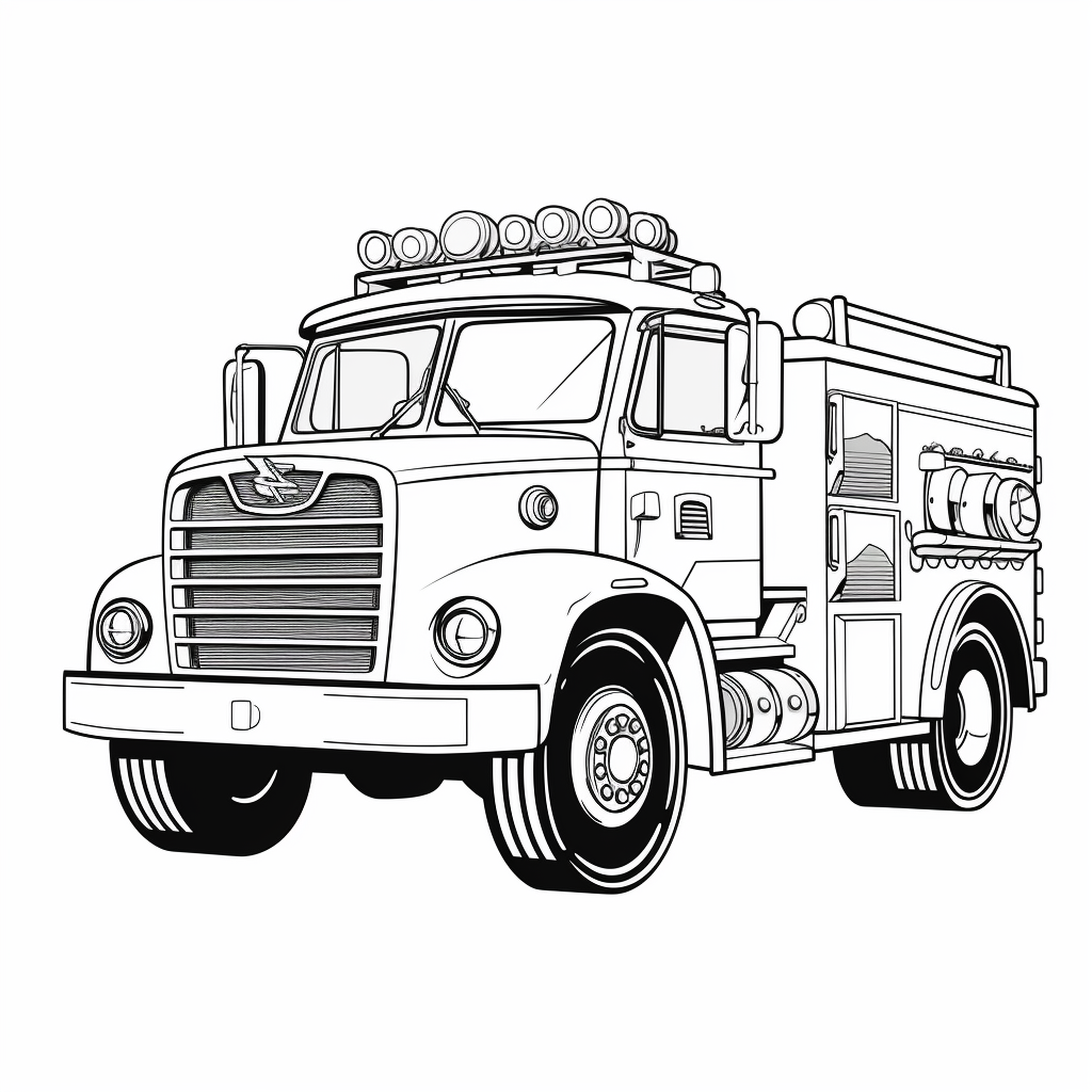 Fire truck coloring pages