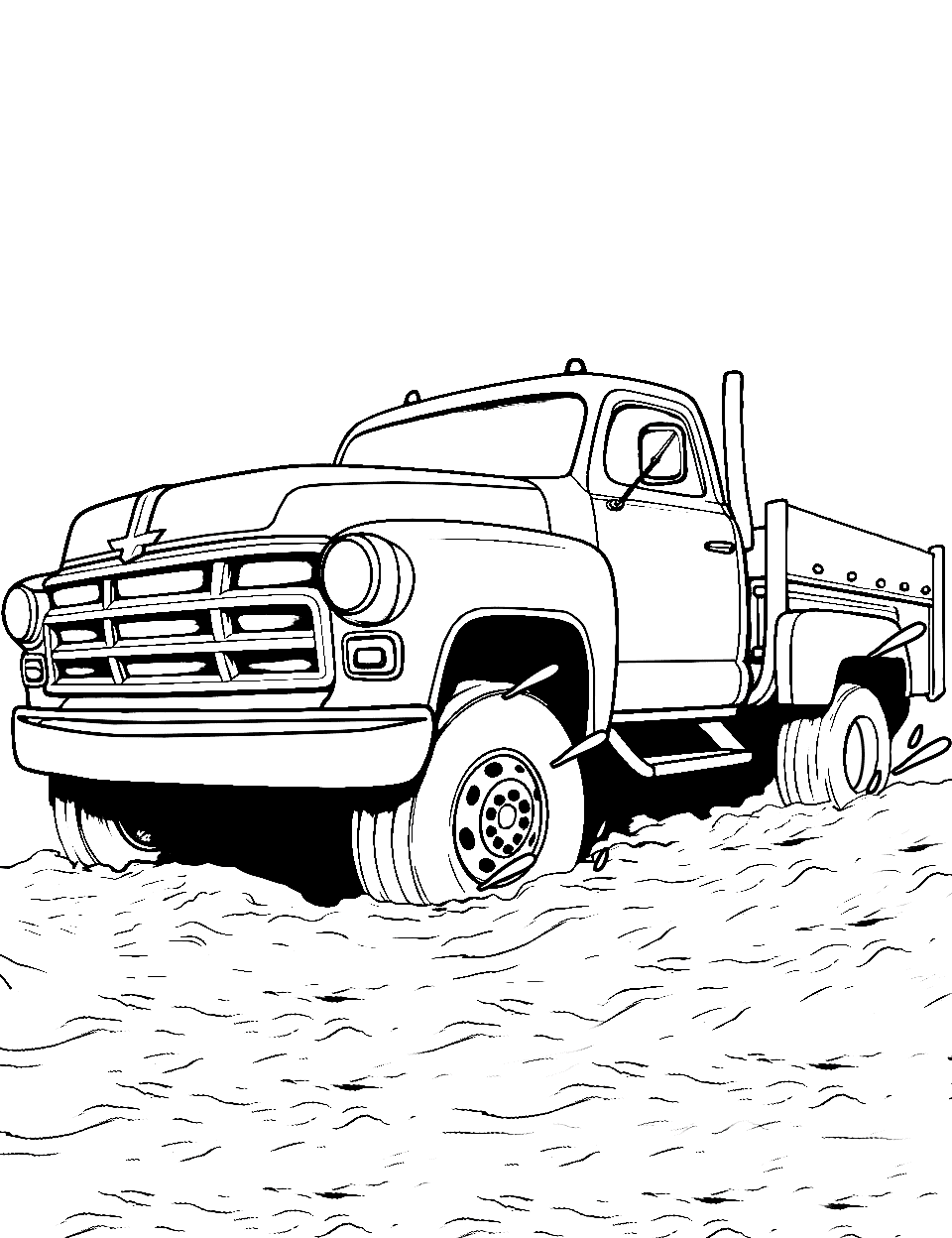 Truck coloring pages free printable sheets