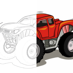 Monster truck coloring pages