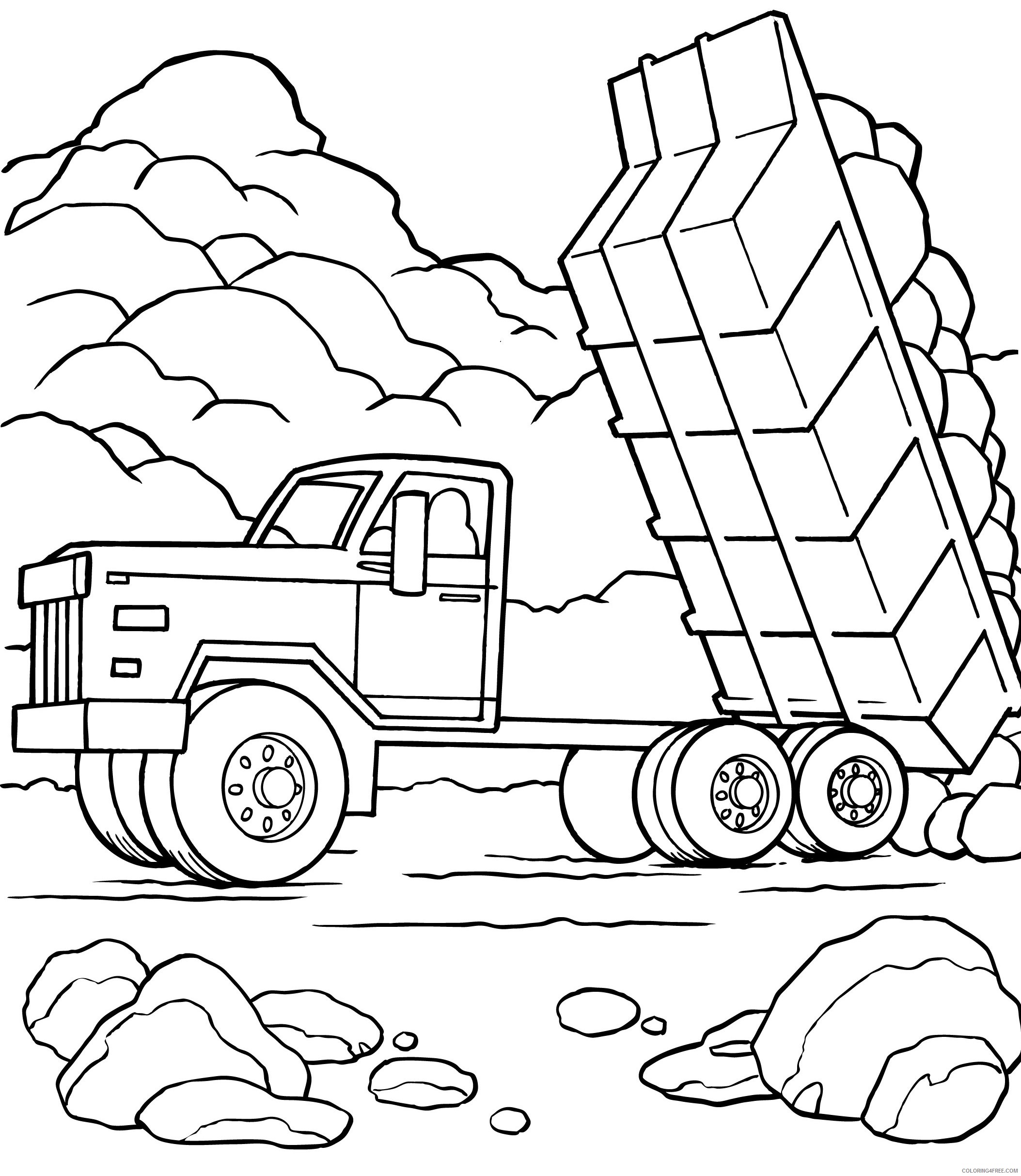 Coloring pages truck coloring pages dump truck printable