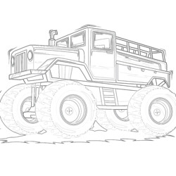 Monster truck coloring pages