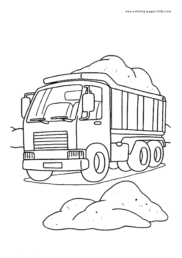 Truck color pages