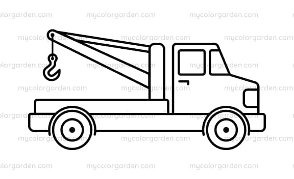 Ð tow truck coloring page my color garden
