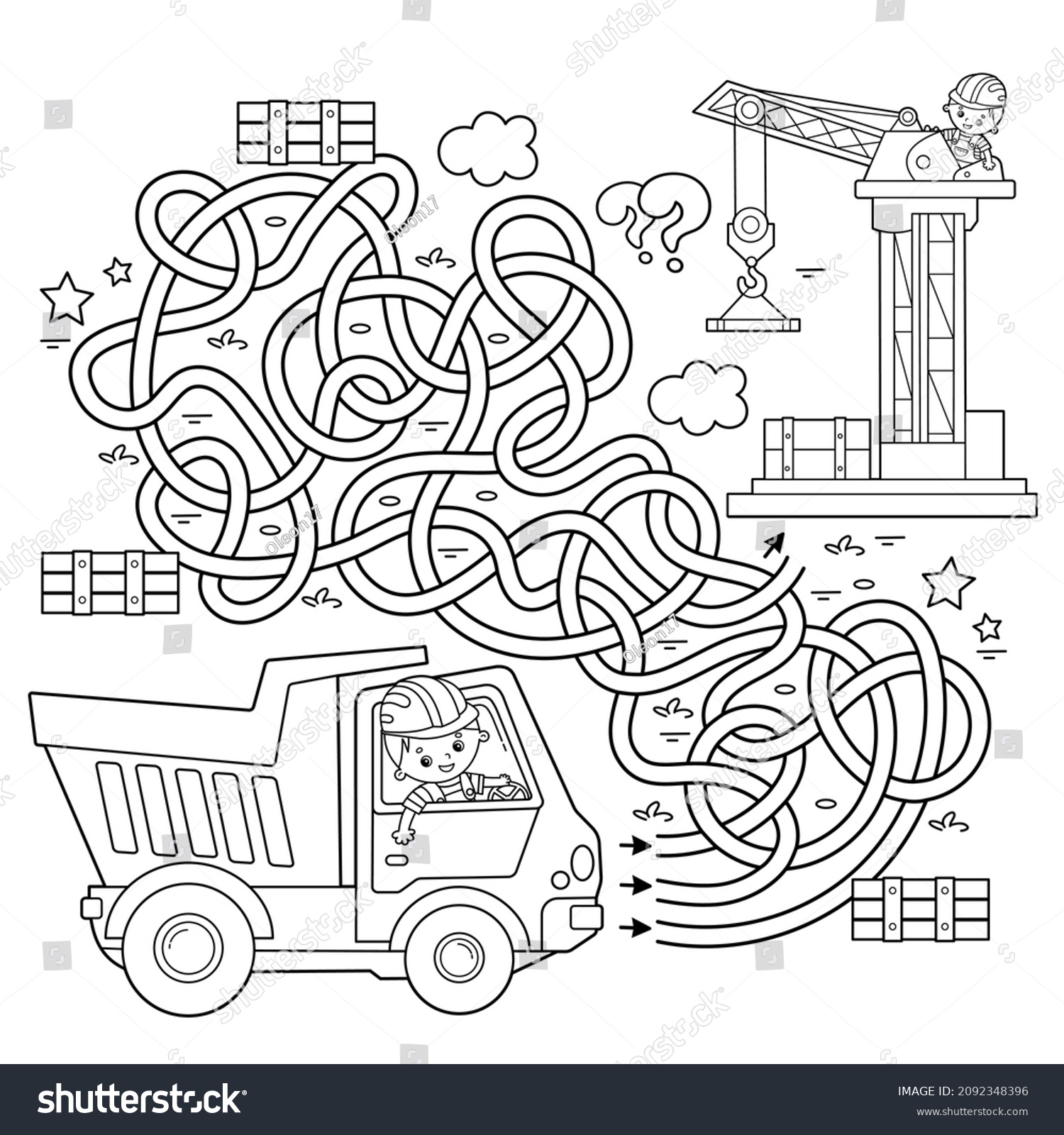 Maze labyrinth game puzzle tangled road stock vector royalty free