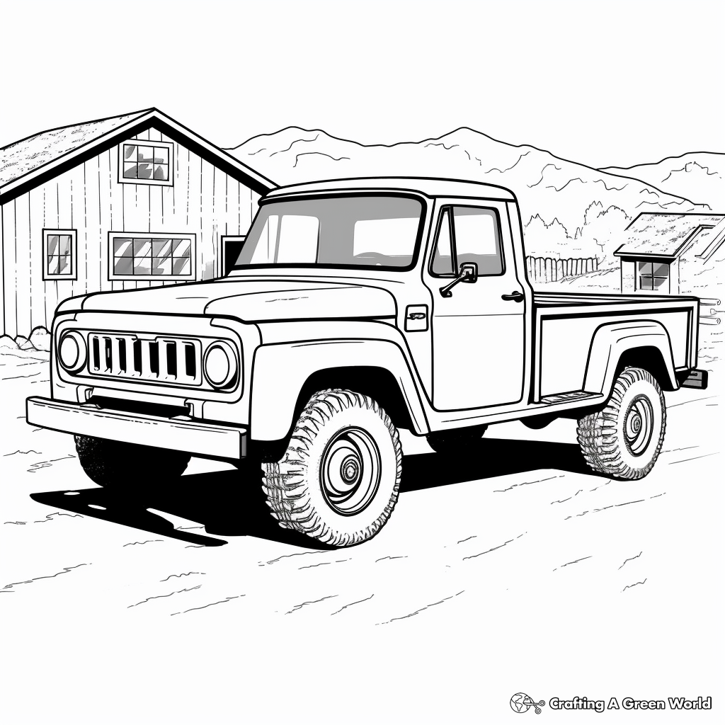 Pickup truck coloring pages