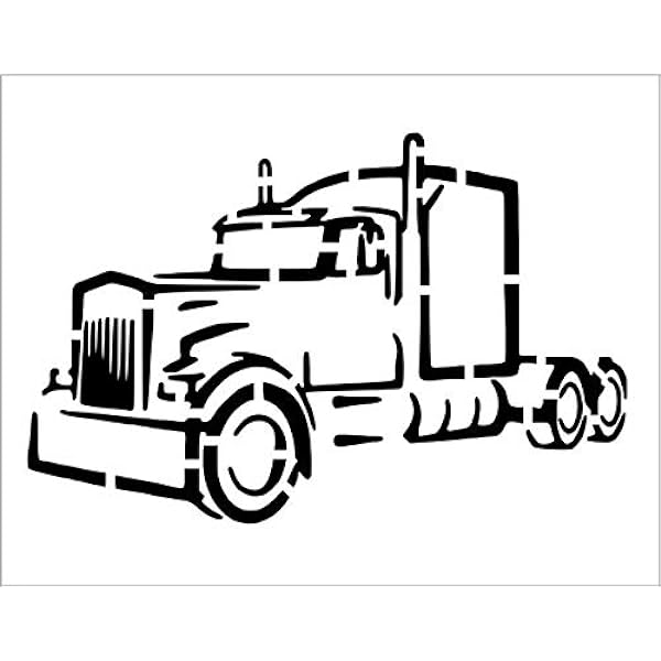 Big rig truck semi wheeler x stencil plastic sheet new s handmade products