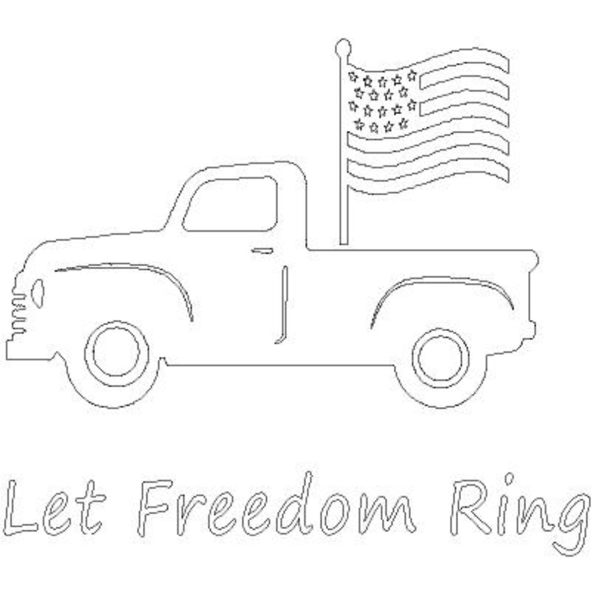 Let freedom ring with truck stencil