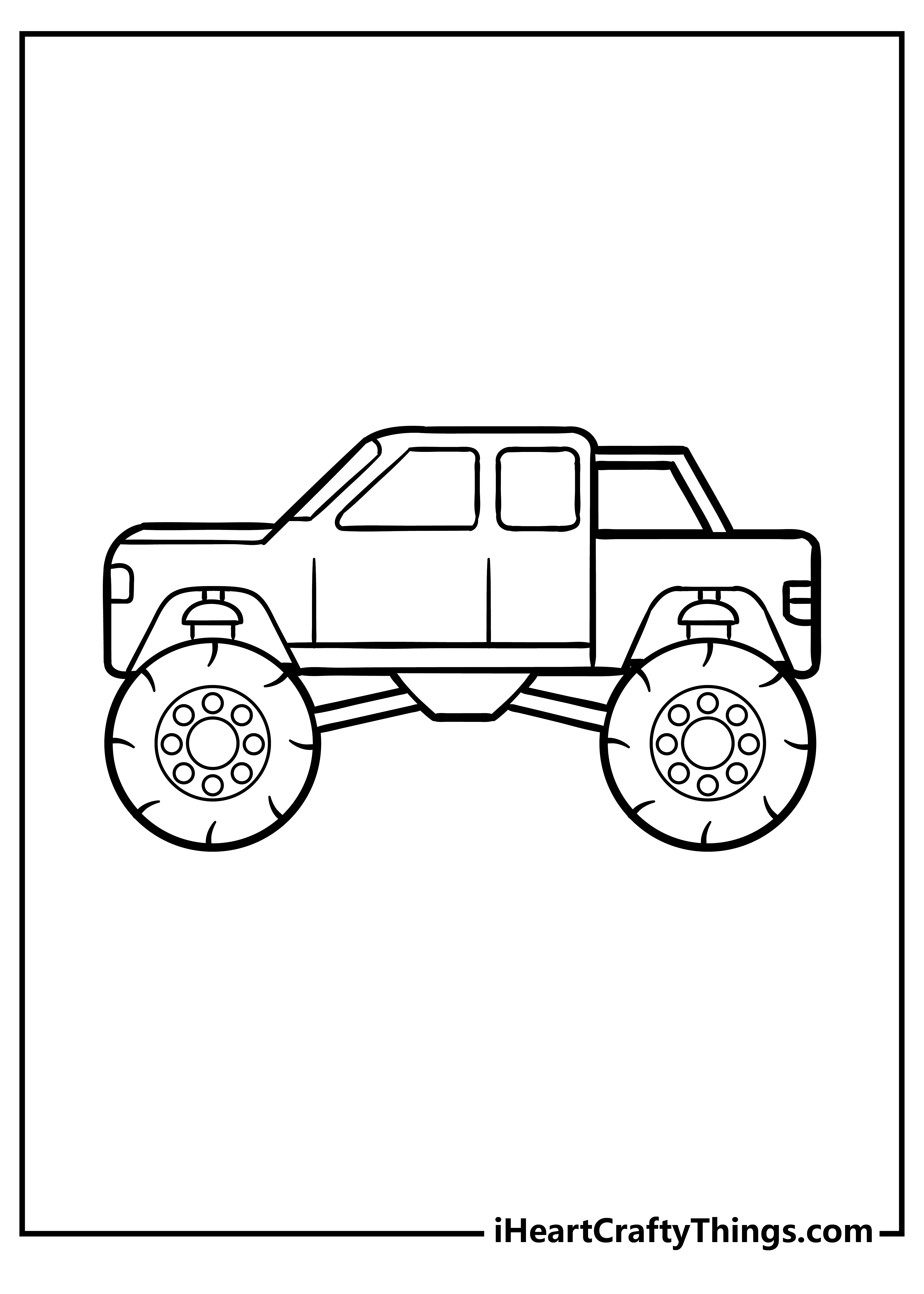 Monster truck coloring pages free printables