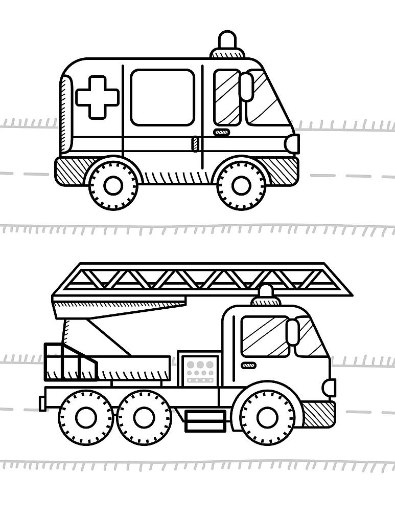 Moving vehicle coloring pages fun cars trucks trains and more printable coloring pages for kids printables mom