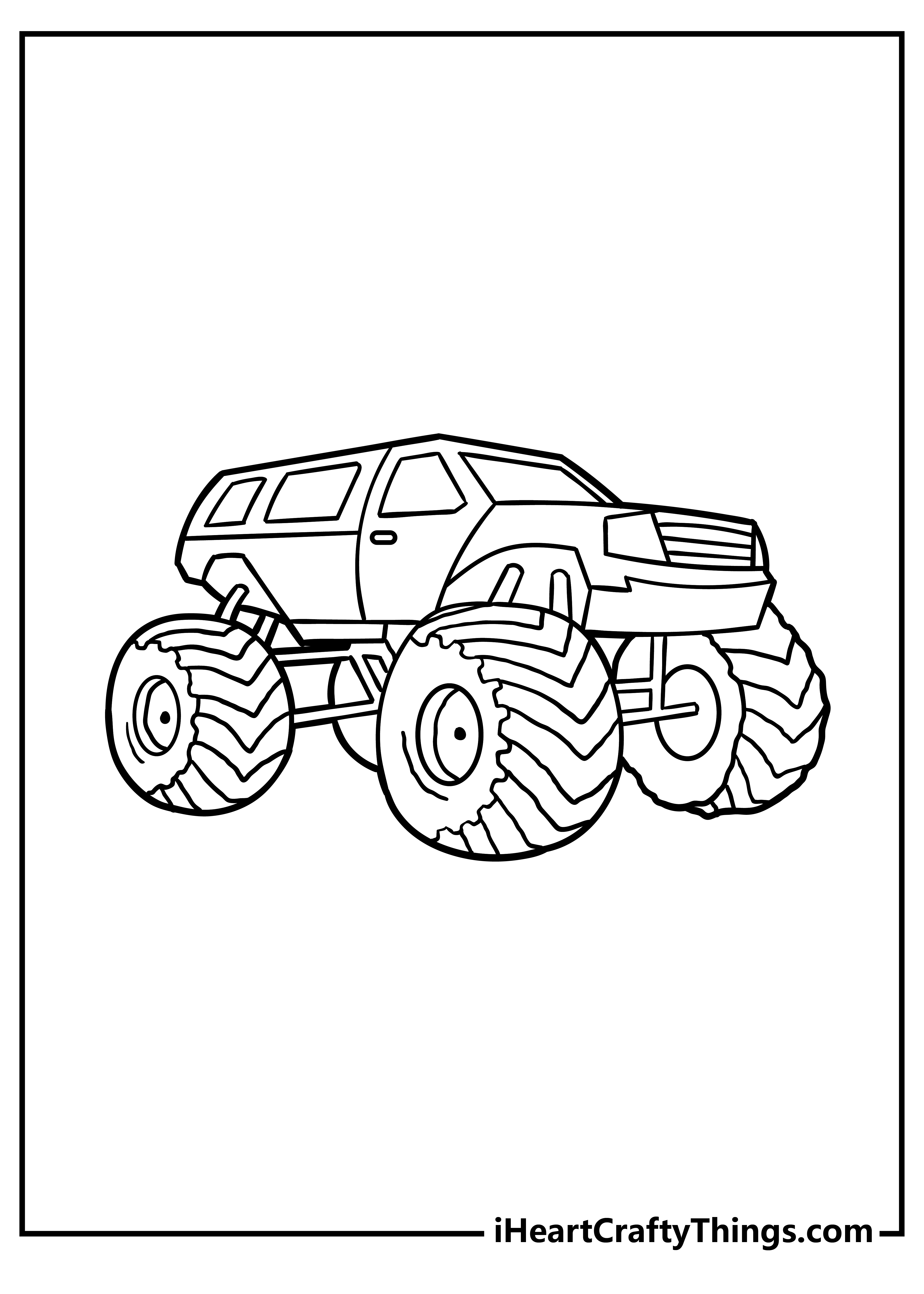 Monster truck coloring pages free printables