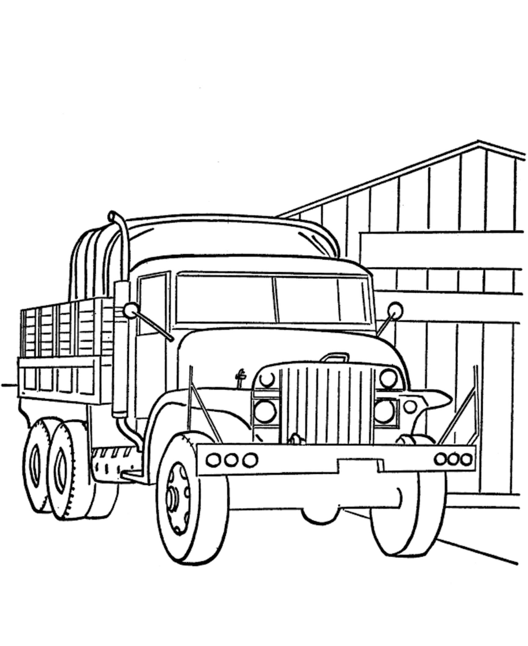 Big truck coloring page