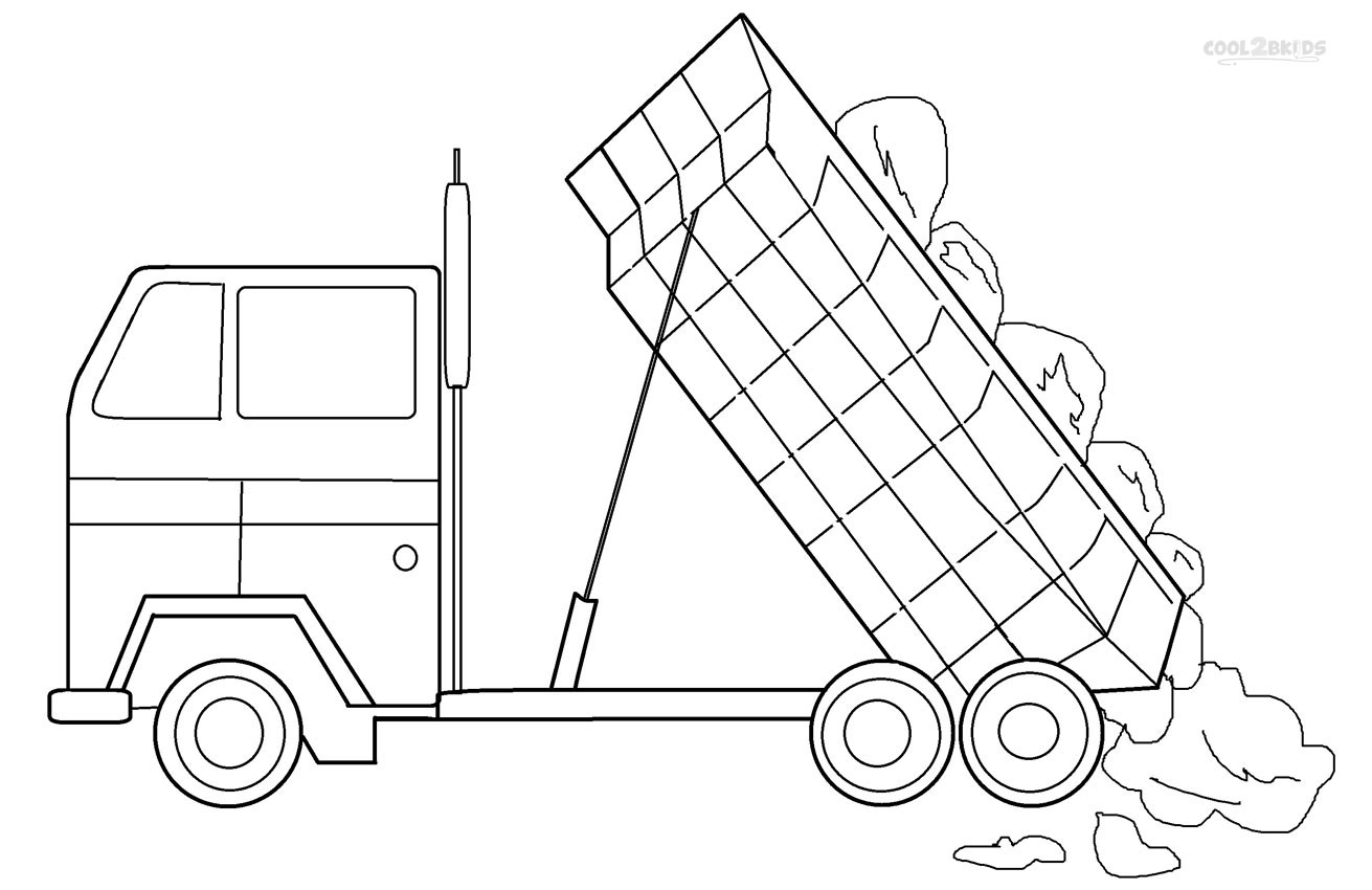 Coloring pages printable dump truck coloring pages